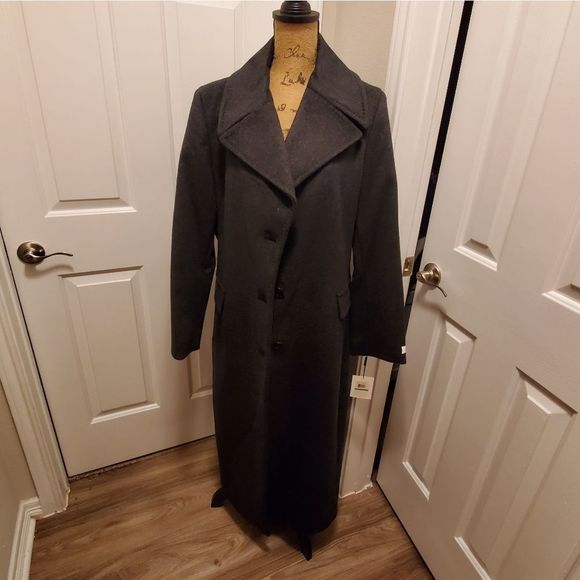 Calvin klein grey notched collar wool‎ walking coat plus size 16 new!!! - Picture 1 of 6